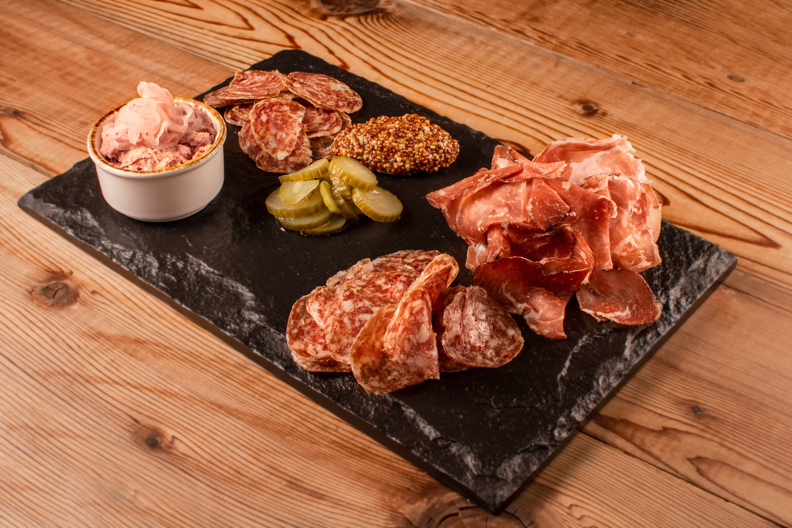 Charcuterie and cheeses prepared for sharing